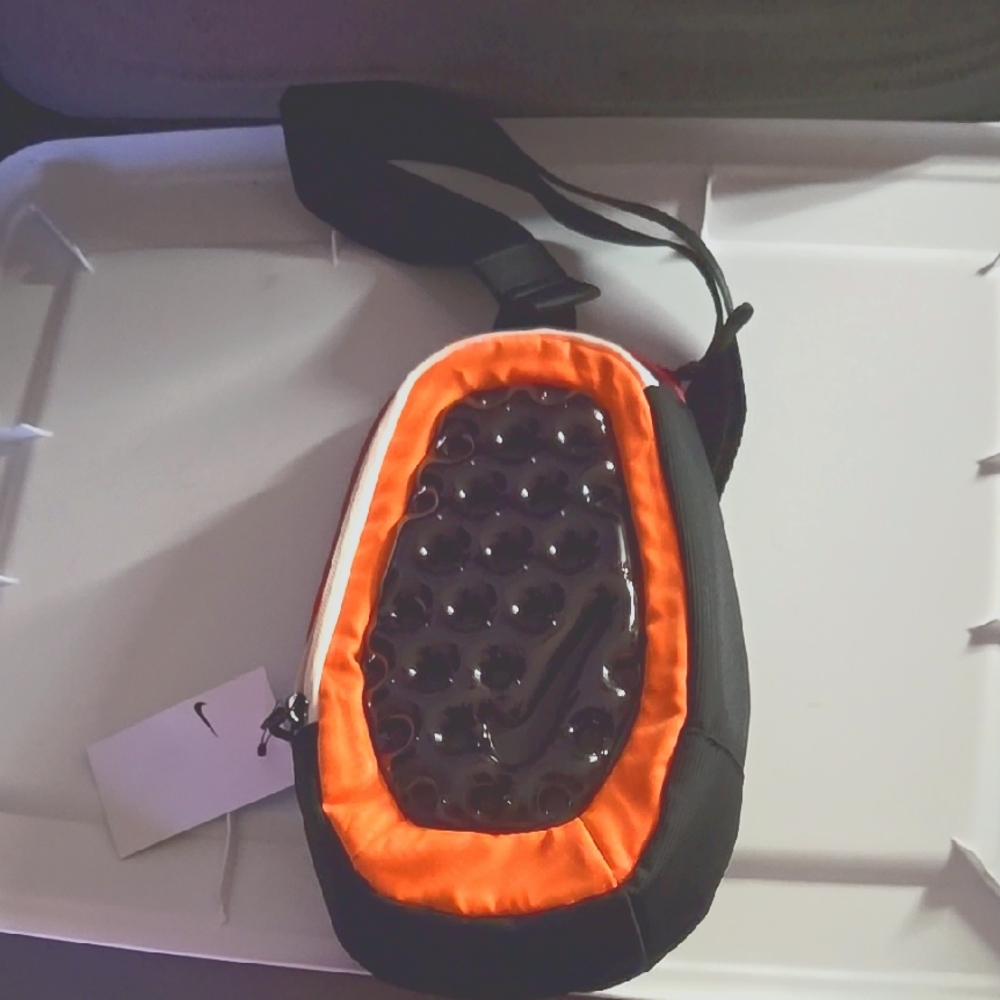 Nike Black and Orange Crossbody Bag